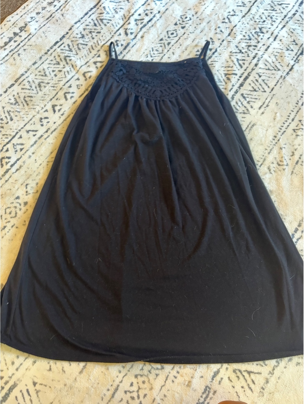 Indigo Rose Black Lace Detail Spaghetti Strap Dress Size Large